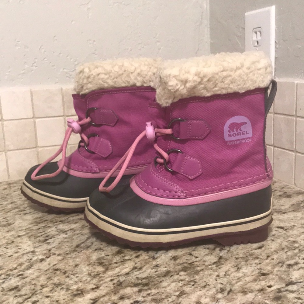 Pink Sorel Boots size 11